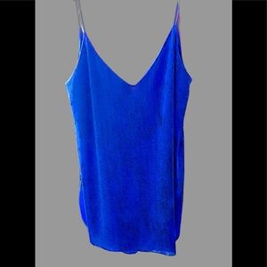 Express spaghetti strap dressy tank. Size XS, beautiful rich blue color.